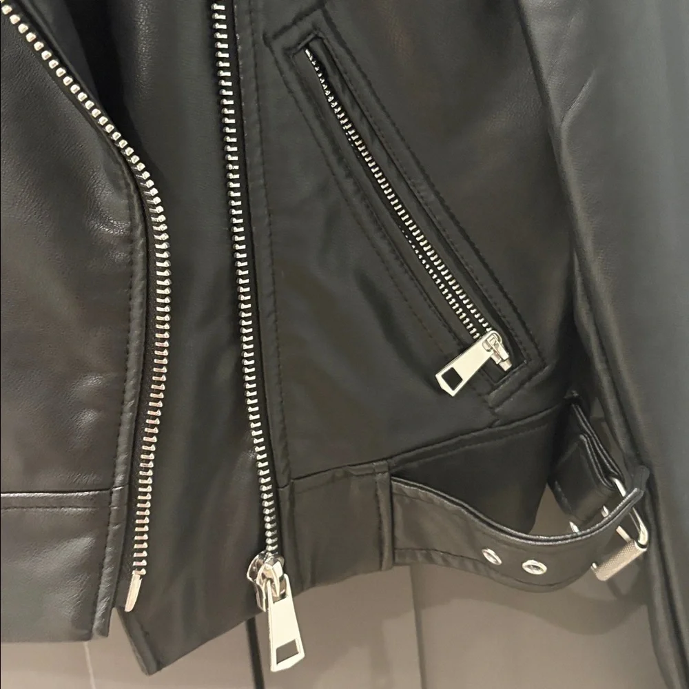 Barely Worn Zara Black Leather Jacket - Picture 4 of 6
